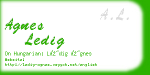 agnes ledig business card